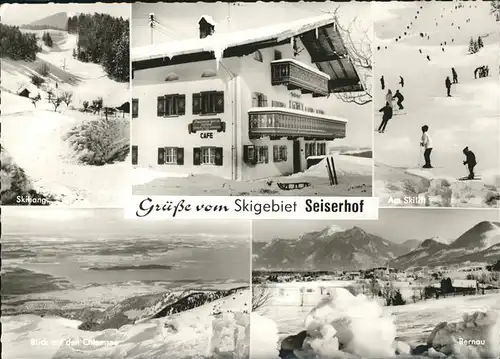 Aschau Chiemgau Skigebiet Gasthaus Seiserhof J. Woerndl Bernau Skilift See Kat. Aschau i.Chiemgau