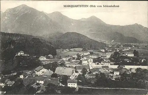 Marquartstein Blick vom Schlossbalkon Kat. Marquartstein