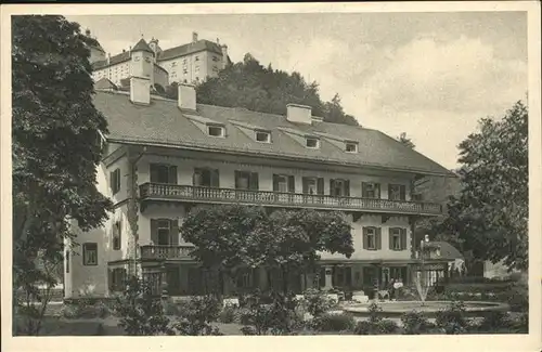 Aschau Chiemgau Hotel zur Burg Terrasse Kat. Aschau i.Chiemgau