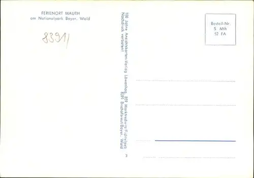 Mauth Niederbayern Ferienort am Nationalpark Bayer Wald Kat. Mauth