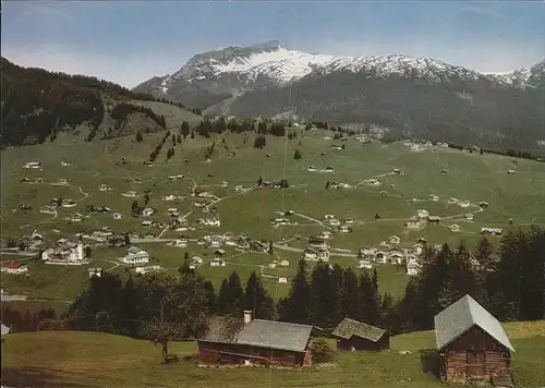 Hirschegg Kleinwalsertal Vorarlberg Ortsansicht mit Hoch Ifen und Gottesackerplateau Kat. Mittelberg