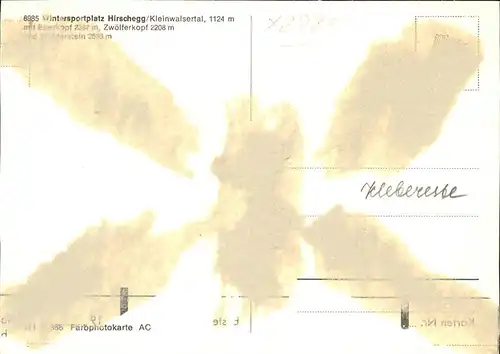 Hirschegg Kleinwalsertal Vorarlberg Ortsansicht mit Elferkopf Zwoelferkopf Kat. Mittelberg