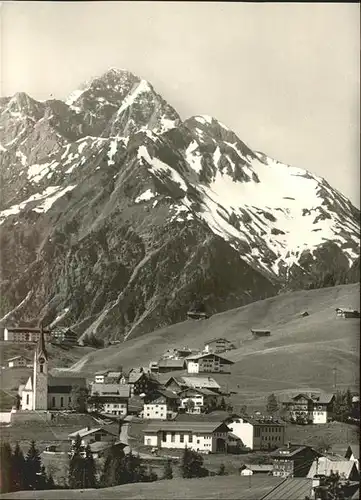 Hirschegg Kleinwalsertal Vorarlberg Gaestehaus Rein mit Widderstein und Baerenkopf Kat. Mittelberg