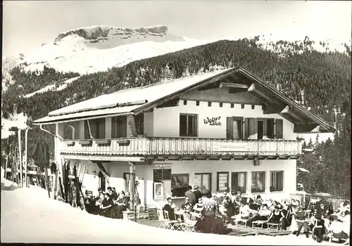 Hirschegg Kleinwalsertal Vorarlberg Imbiss Stube und Gaestehaus Walserblick mit Hoch Ifen und Gottesackerplateau Kat. Mittelberg