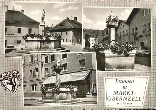 Obernzell Florians  Marien  und Johann Nepomuk Brunnen Kat. Obernzell