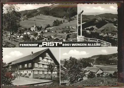 Wengen Kempten Allgaeu Ortsansicht mit Alpenpanorama ung Gasthof Rist Kat. Weitnau