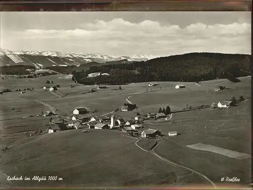 Eschach Kempten Ortsansicht mit Alpenpanorama Kat. Buchenberg