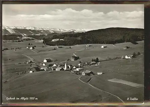 Eschach Kempten Ortsansicht mit Alpenpanorama Kat. Buchenberg