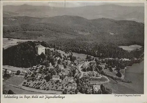 Saldenburg Fliegeraufnahme mit Jugendherberge Kat. Saldenburg