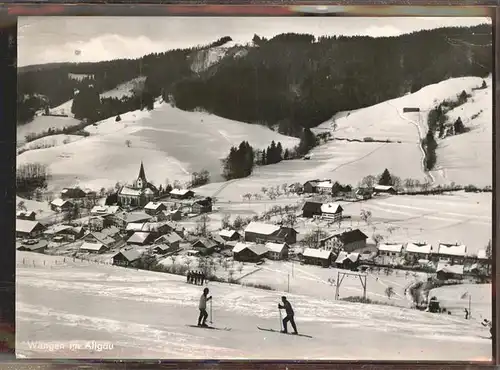 Wengen Kempten Allgaeu Ortsansicht Skifahrer Kat. Weitnau