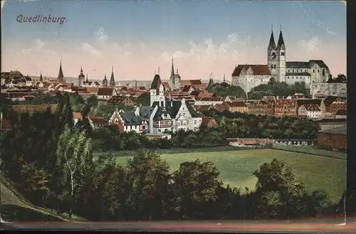 Quedlinburg Harz Sachsen Anhalt Gesamtansicht Kat. Quedlinburg