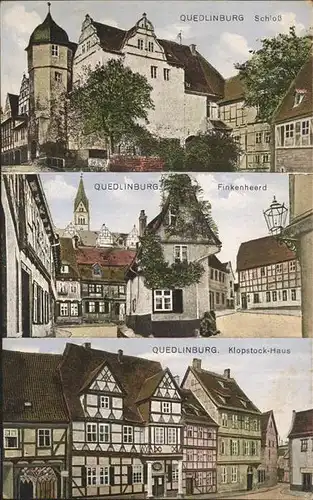Quedlinburg Harz Sachsen Anhalt Schloss Finkenherd Klopstock Haus Kat. Quedlinburg