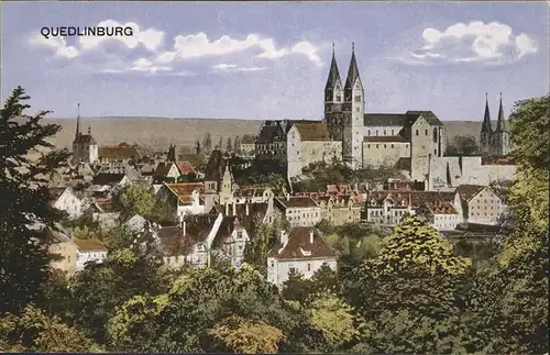 Quedlinburg Harz Sachsen Anhalt Schloss Kat. Quedlinburg