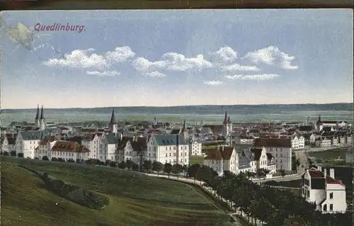 Quedlinburg Harz Sachsen Anhalt Gesamtansicht Kat. Quedlinburg