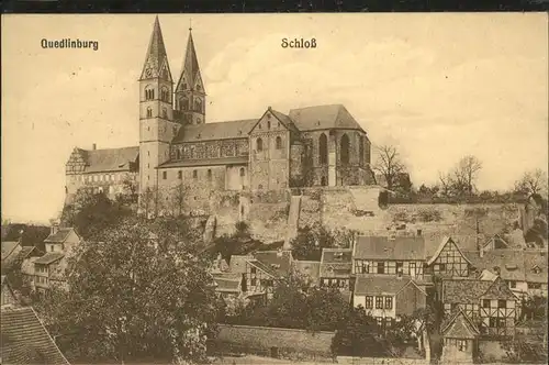 Quedlinburg Harz Sachsen Anhalt Schloss Kat. Quedlinburg