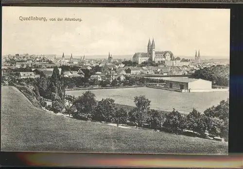 Quedlinburg Harz Sachsen Anhalt Gesamtansicht Kat. Quedlinburg