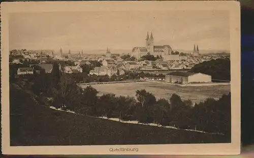 Quedlinburg Harz Sachsen Anhalt Gesamtansicht Kat. Quedlinburg