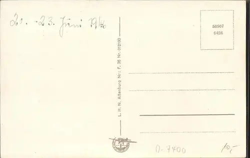 Altenburg Thueringen Hinteres Schlosstor / Altenburg /Altenburger Land LKR