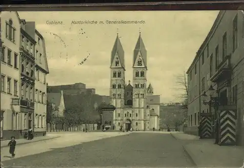 Koblenz Coblenz Kastorkirche Generalkommando Kat. Koblenz