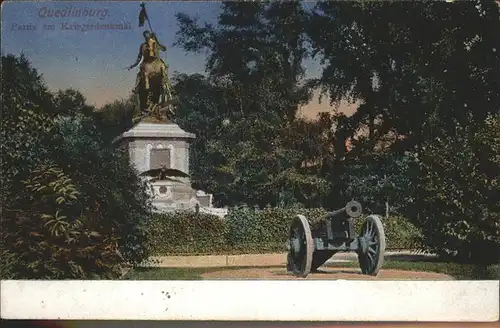 Quedlinburg Harz Sachsen Anhalt Kriegerdenkmal Kat. Quedlinburg