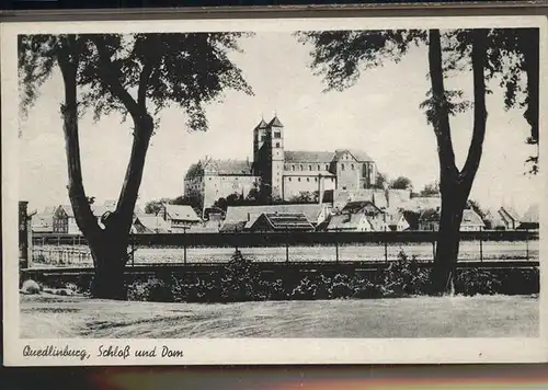 Quedlinburg Harz Sachsen Anhalt Schloss Dom Kat. Quedlinburg