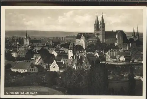 Quedlinburg Harz Sachsen Anhalt Schloss Kat. Quedlinburg