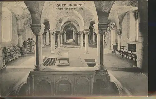 Quedlinburg Harz Sachsen Anhalt Crypta Schlosskirche Kat. Quedlinburg