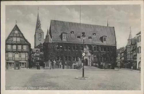 Quedlinburg Harz Sachsen Anhalt Rathaus Kat. Quedlinburg