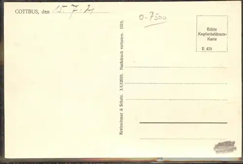 Cottbus Stadtteater Kat. Cottbus