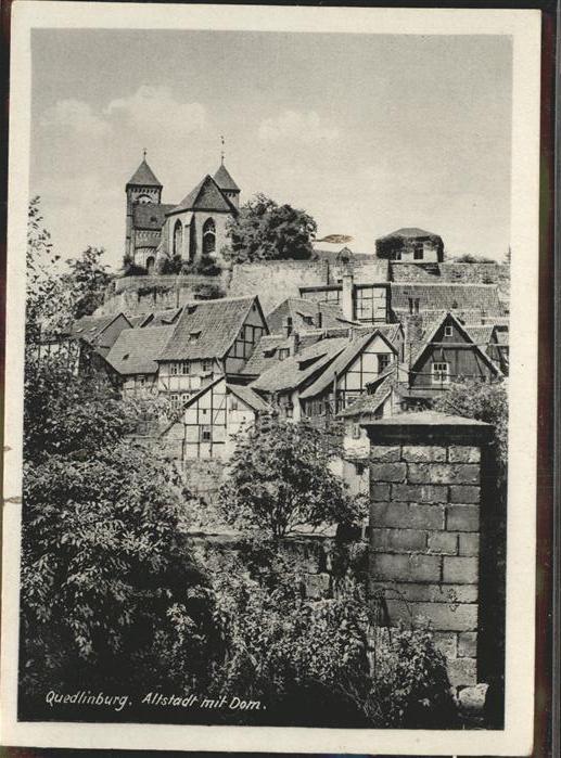 Quedlinburg Harz Sachsen Anhalt Altstadt Dom Kat