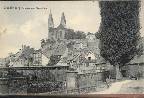 Quedlinburg Harz Sachsen Anhalt Schloss Kat. Quedlinburg