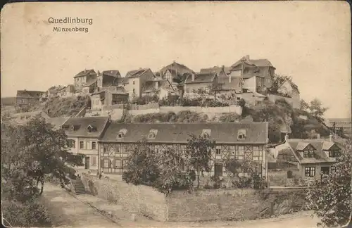 Quedlinburg Harz Sachsen Anhalt Muenzenberg Kat. Quedlinburg