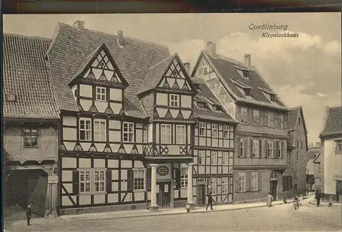 Quedlinburg Harz Sachsen Anhalt Klopstockhaus Kat. Quedlinburg