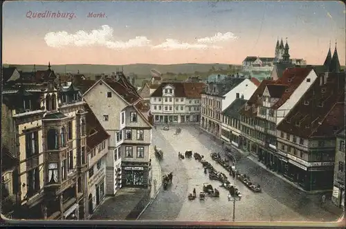 Quedlinburg Harz Sachsen Anhalt Markt Kat. Quedlinburg