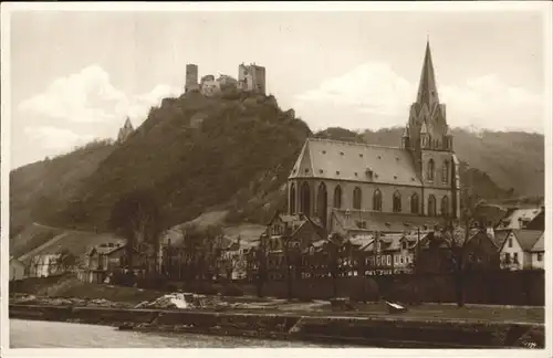 Oberwesel Rhein Liebfrauenkirche Ruine Schoenburg Kat. Oberwesel