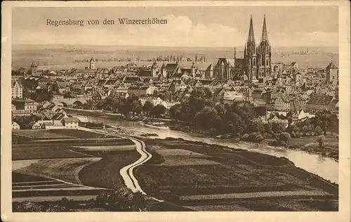 Regensburg von Winzererhoehen Kat. Regensburg