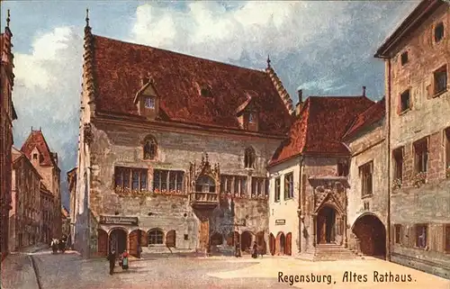 Regensburg Altes Rathaus Kuenstlerkart Kat. Regensburg