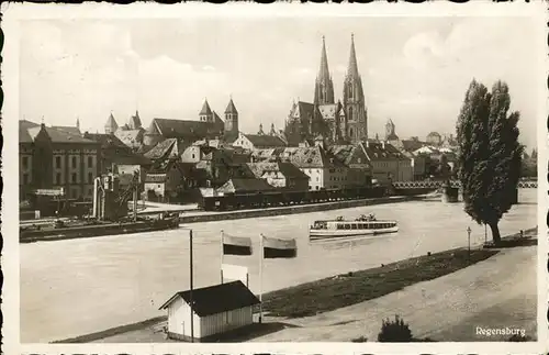 Regensburg Donau Schiff Kat. Regensburg