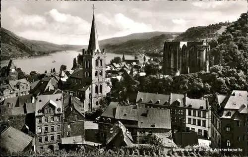 Bacharach Rhein mit Wernerkapelle Kat. Bacharach