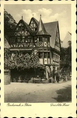 Bacharach Rhein Gasthof Das Alte Haus Fachwerk Hotel zum Kranenturm Kat. Bacharach