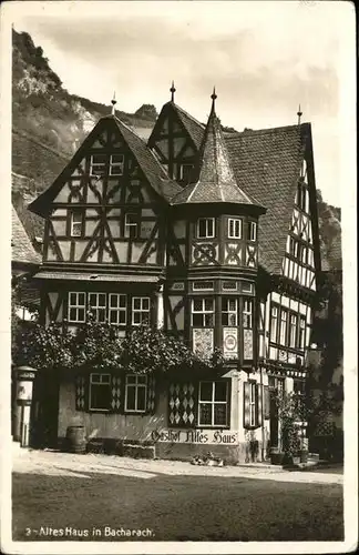 Bacharach Rhein Das Alte Haus Fachwerk Kat. Bacharach