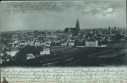 Regensburg bei Nacht  Kat. Regensburg