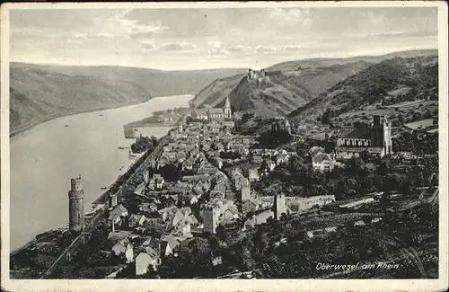 Oberwesel Rhein Fliegeraufnahme  Kat. Oberwesel