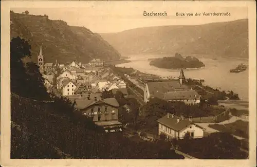 Bacharach Rhein Blick von Venratherstrasse Kat. Bacharach