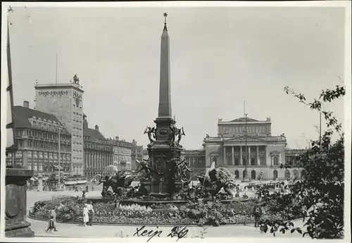 Leipzig Brunnen Hochhaus Neues Theater Kat. Leipzig