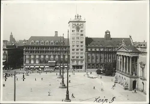 Leipzig Augustusplatz Hochhaus Neues Theater Strassenbahn Kat. Leipzig