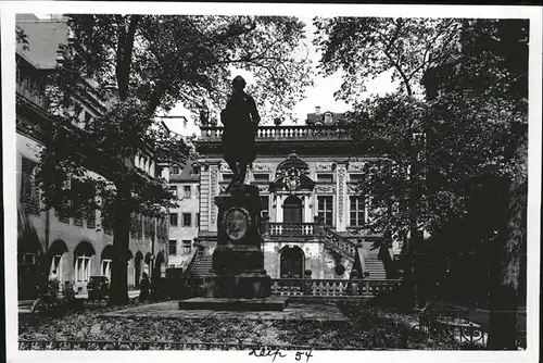 Leipzig Alte Boerse Goethedenkmal Kat. Leipzig