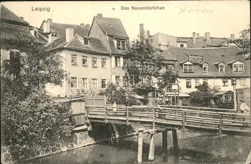 Leipzig Das Nauendoerfchen Bruecke Kat. Leipzig