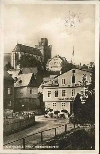 Oberwesel Rhein Martinskirche Zum goldenen Pfropfenzieher Kat. Oberwesel