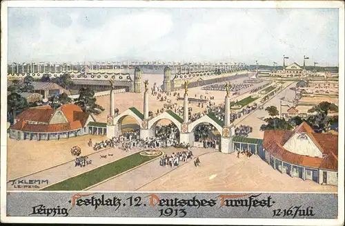 Leipzig Deutsches Turnfest Festplatz 1913  Kat. Leipzig
